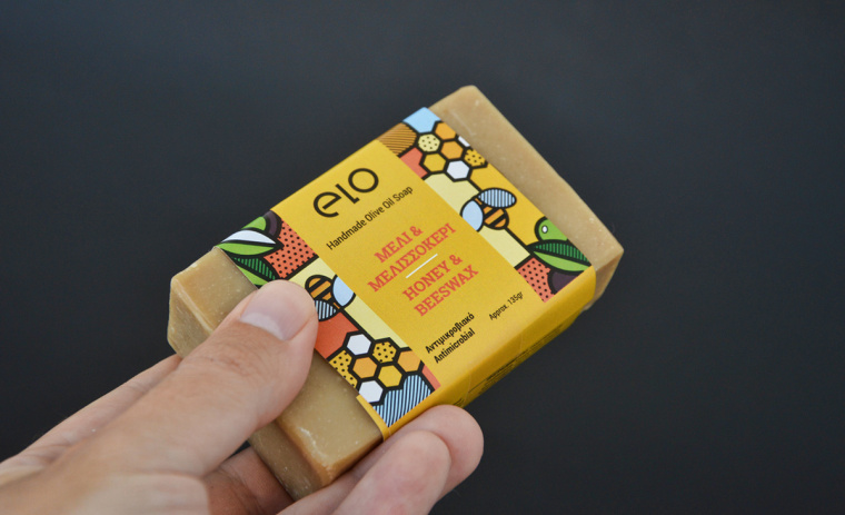 Elo 天然手工肥皂品牌波譜幾何藝術(shù)風(fēng)格包裝設(shè)計