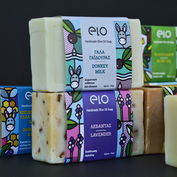 Elo 天然手工肥皂品牌波譜幾何藝術(shù)風(fēng)格包裝設(shè)計