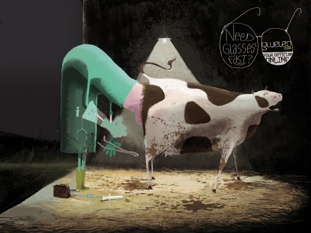 Gweleo 眼鏡商城搞怪幽默手法平面創(chuàng)意廣告設計-獸醫(yī)