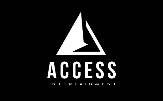 Access 娛樂媒體投資公司品牌形象設(shè)計-立體陰影設(shè)計手法logo設(shè)計