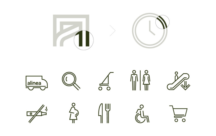 Alinéa法國家具裝飾公司商場標識logo設計與vi形象設計-商場導視符號設計 Alinéa法國家具裝飾公司商場標識logo設計與vi形象設計-商場導視符號設計