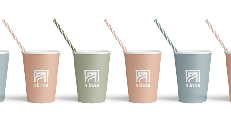 Alinéa法國家具裝飾公司商場標識logo設計與vi形象設計-水杯 Alinéa法國家具裝飾公司商場標識logo設計與vi形象設計-水杯