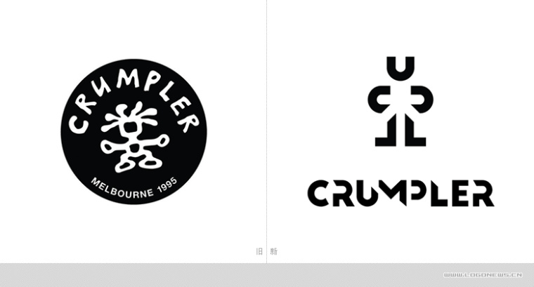 澳洲Crumpler小野人箱包品牌新logo設計,由字母組成的抽象人物 澳洲Crumpler小野人箱包品牌新logo設計,由字母組成的抽象人物