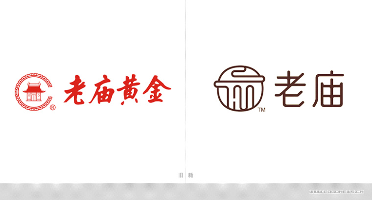 老廟黃金首飾新logo設計，外圓內方的中式韻味logo設計