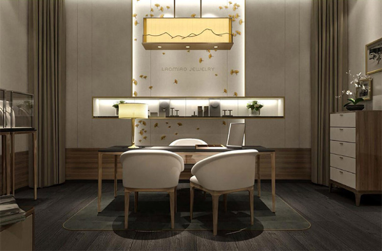 老廟黃金首飾新logo設計，外圓內方的中式韻味logo設計