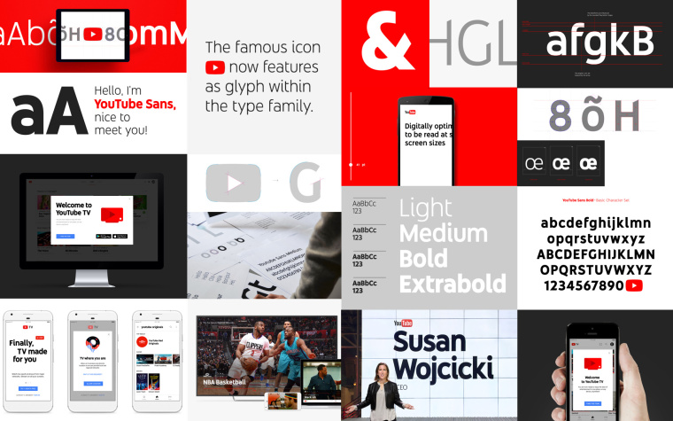 品牌字體唯一性-youtube視頻網(wǎng)站品牌字體設計