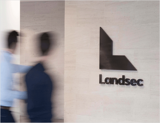 Landsec 商業(yè)地產(chǎn)公司企業(yè)形象設(shè)計(jì)與幾何L字母logo設(shè)計(jì)