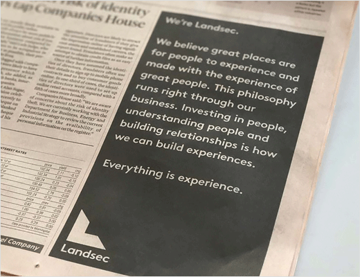 Landsec 商業(yè)地產(chǎn)公司企業(yè)形象設(shè)計(jì)與幾何L字母logo設(shè)計(jì)