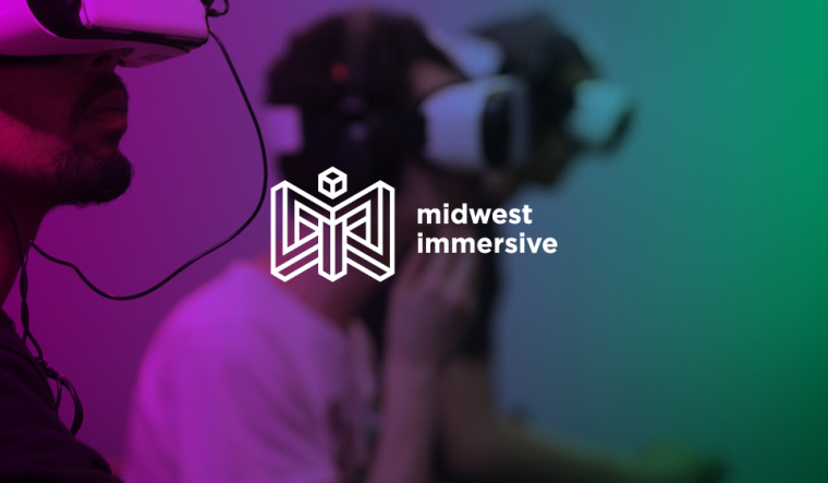 虛擬現(xiàn)實MWI極具未來感的品牌形象VI設(shè)計標志設(shè)計，字母與圖形的多重創(chuàng)意組合