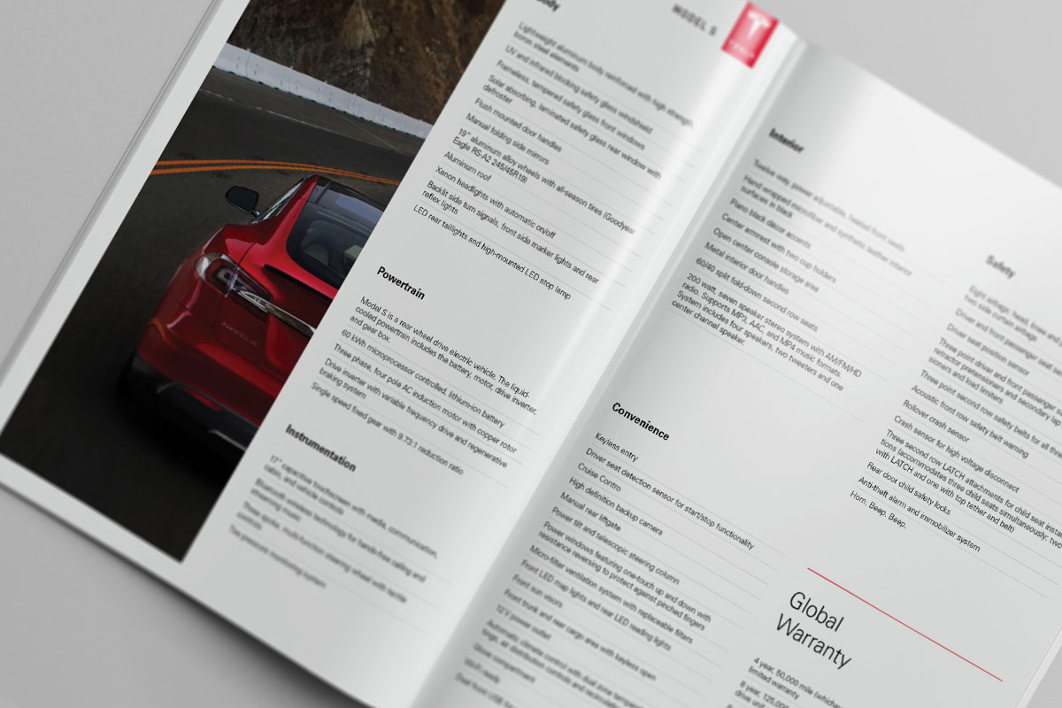 特斯拉Model S與Model XModel X汽車宣傳畫冊設(shè)計(jì)-上海畫冊設(shè)計(jì)公司