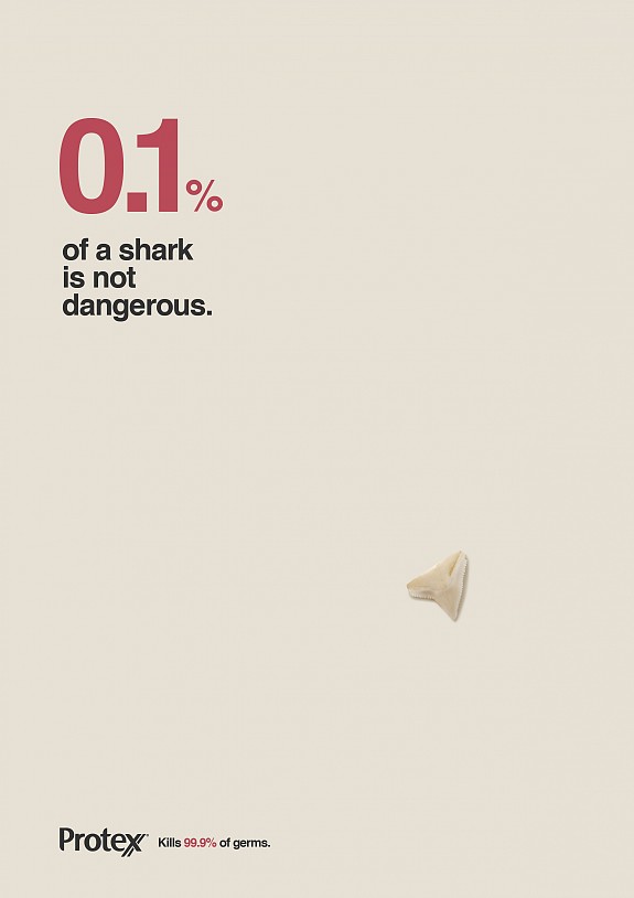 Protex抗菌洗手液創(chuàng)意平面廣告策劃設(shè)計(jì)-鯊魚篇
