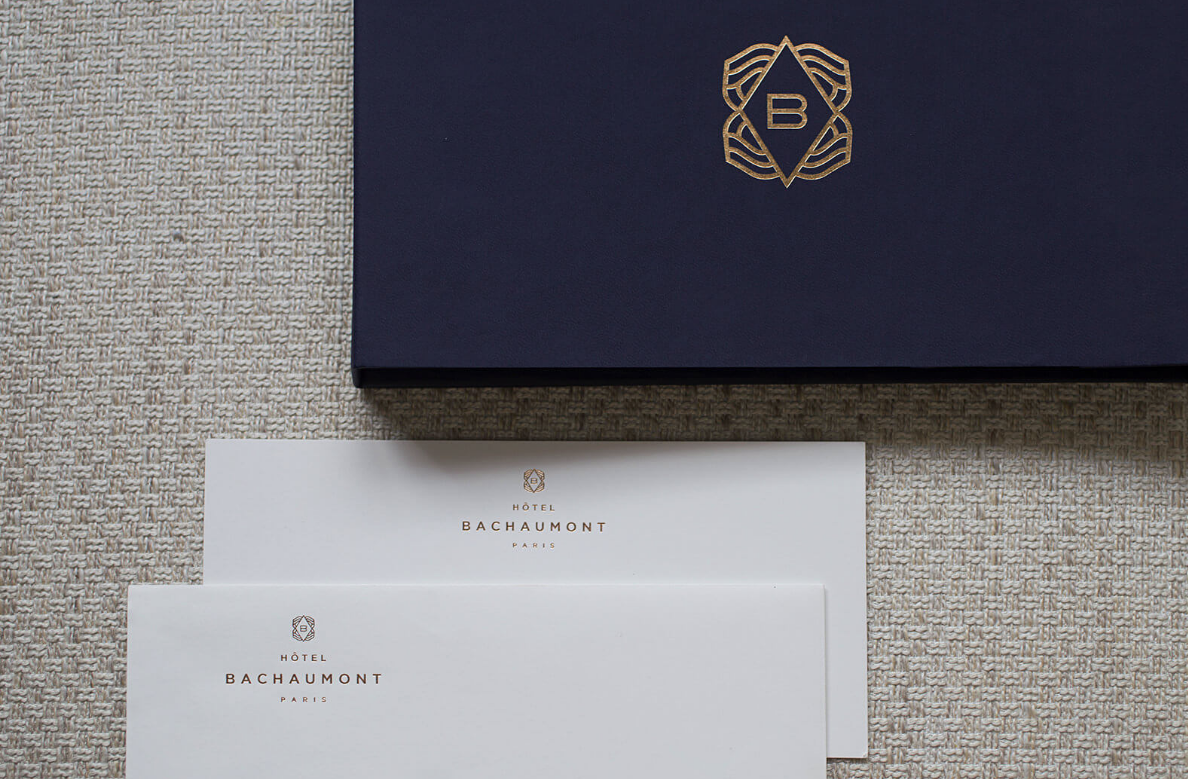 BACHAUMONT巴黎酒店品牌VI設(shè)計(jì)與logo設(shè)計(jì)，尊貴奢華的巴黎藝術(shù)風(fēng)格