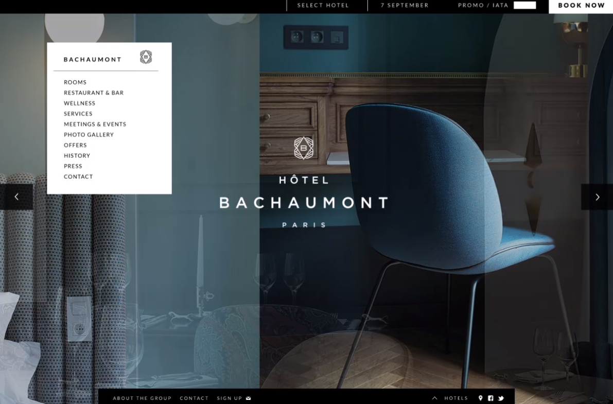 BACHAUMONT巴黎酒店品牌VI視覺(jué)形象識(shí)別設(shè)計(jì)與logo設(shè)計(jì)