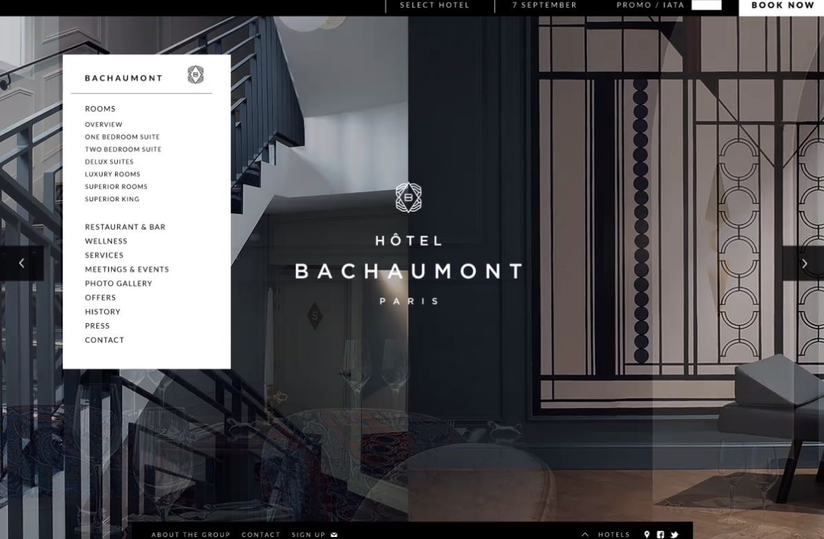 BACHAUMONT巴黎酒店品牌VI視覺(jué)形象識(shí)別設(shè)計(jì)與logo設(shè)計(jì)