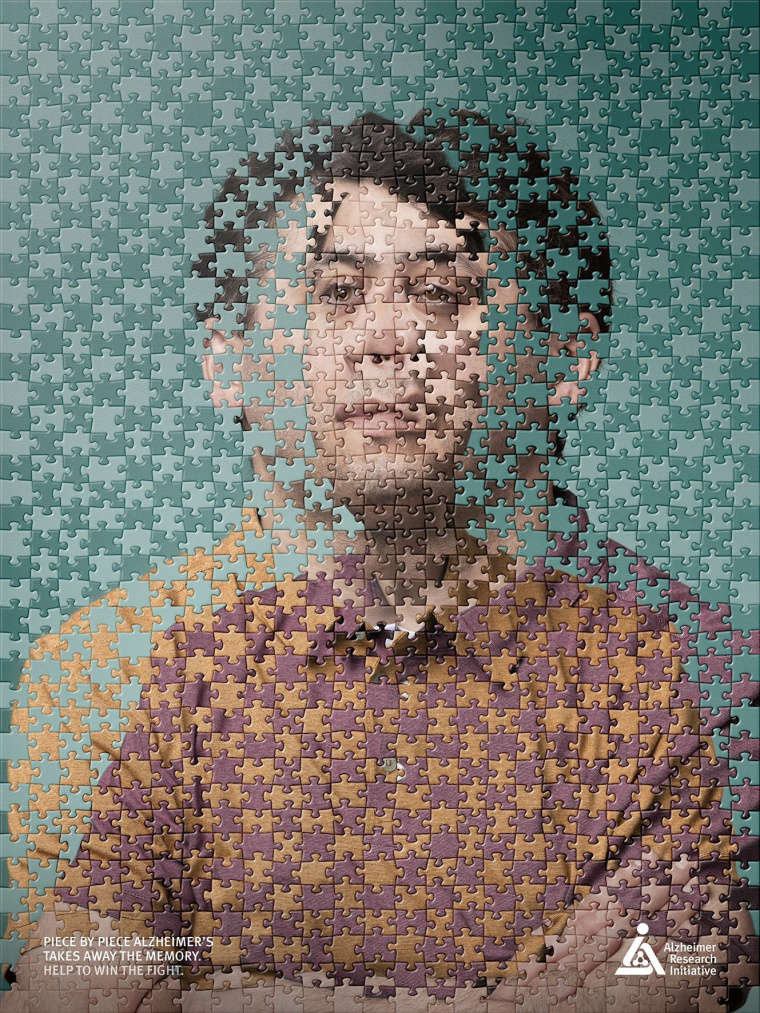 阿爾茨海默氏癥公益創(chuàng)意平面廣告設(shè)計(jì)“記住我”