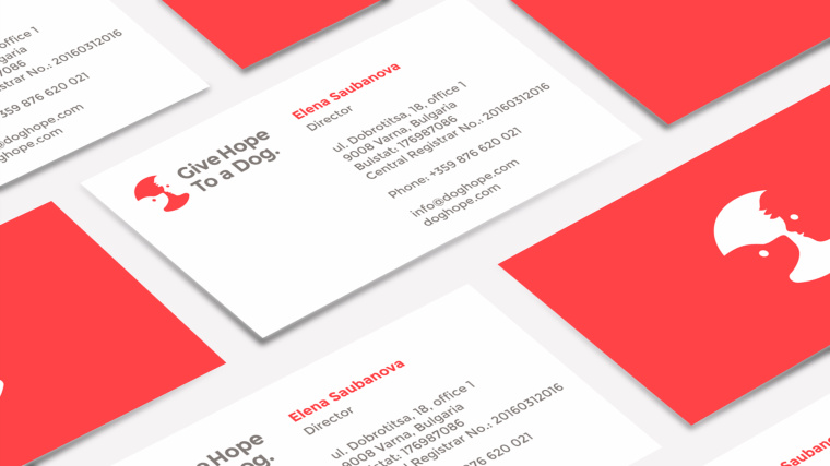 公益機(jī)構(gòu)Give Hope to a Dog品牌形象VI設(shè)計(jì)logo設(shè)計(jì)-孩子與狗的負(fù)空間設(shè)計(jì)