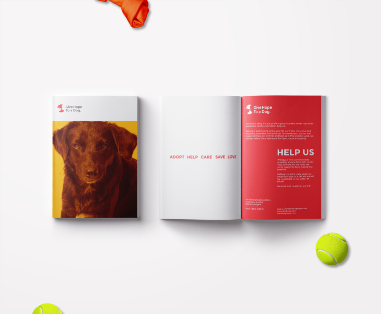 公益機(jī)構(gòu)Give Hope to a Dog品牌形象VI設(shè)計(jì)logo設(shè)計(jì)-孩子與狗的負(fù)空間設(shè)計(jì)