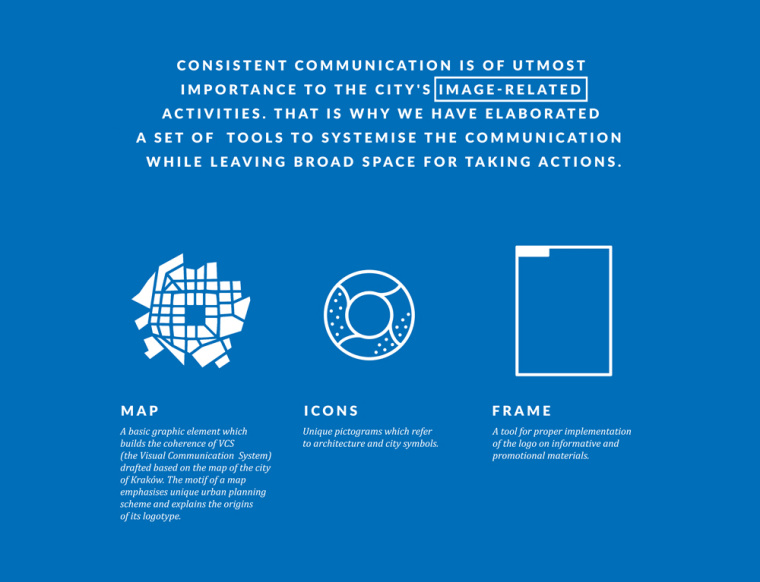 Kraków城市新品牌形象VI設(shè)計標(biāo)志logo設(shè)計，從城市地圖中抽取的形狀