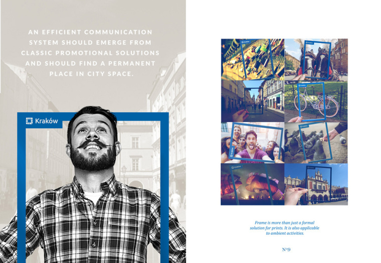 Kraków城市新品牌形象VI設(shè)計logo設(shè)計，從城市地圖中抽取的形狀