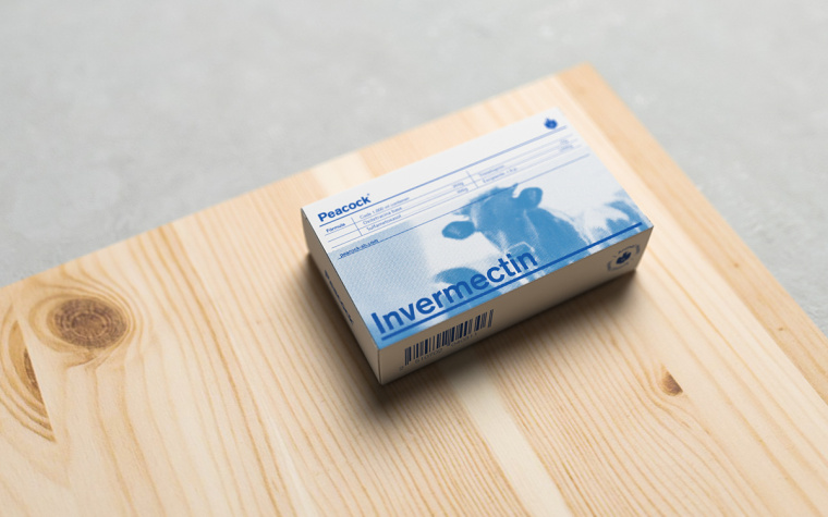 Peacock獸醫(yī)藥物品牌形象VI設(shè)計logo設(shè)計，孔雀的矢量化圖案