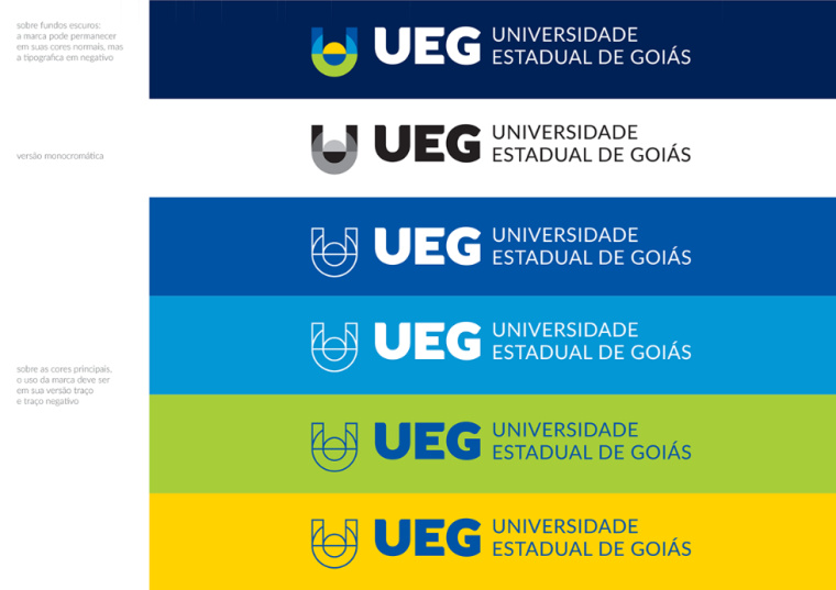 UEG戈亞斯州州立大學(xué)學(xué)校VI設(shè)計(jì)-logo背景色應(yīng)用規(guī)范 UEG戈亞斯州州立大學(xué)學(xué)校VI設(shè)計(jì)-logo背景色應(yīng)用規(guī)范