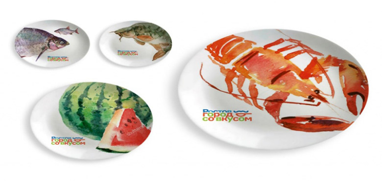 頓河畔羅斯托夫全新品牌形象標(biāo)志設(shè)計(jì)，以波浪符號(hào)形容流經(jīng)城市的頓河