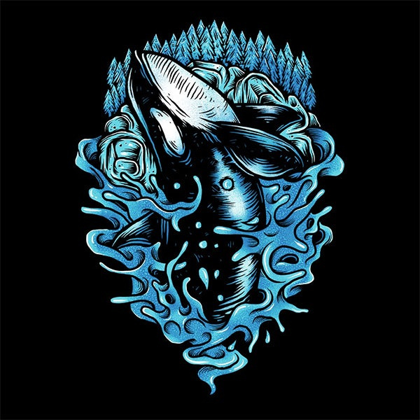 逆戟鯨鯨魚T恤插畫設(shè)計(jì)--上海品牌設(shè)計(jì)公司