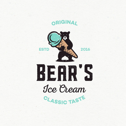 經(jīng)典冰淇淋標志logo設(shè)計-上海logo設(shè)計公司