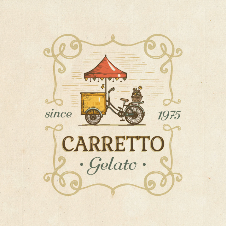 經(jīng)典冰淇淋標志logo設(shè)計-上海logo設(shè)計公司