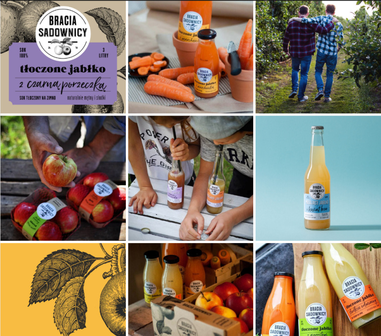 手繪藝術(shù)風(fēng)Studio Otwarte 壓榨純果汁包裝設(shè)計(jì)