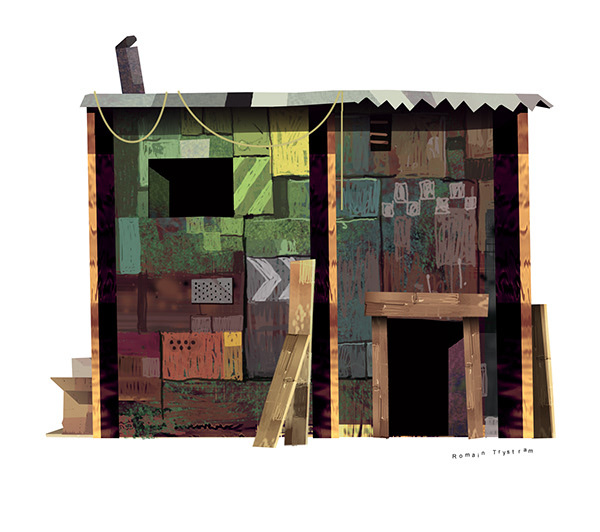 上海設計公司欣賞：后院立體風景插畫設計