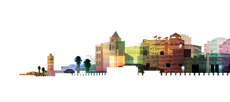 上海設計公司欣賞：后院立體風景插畫設計