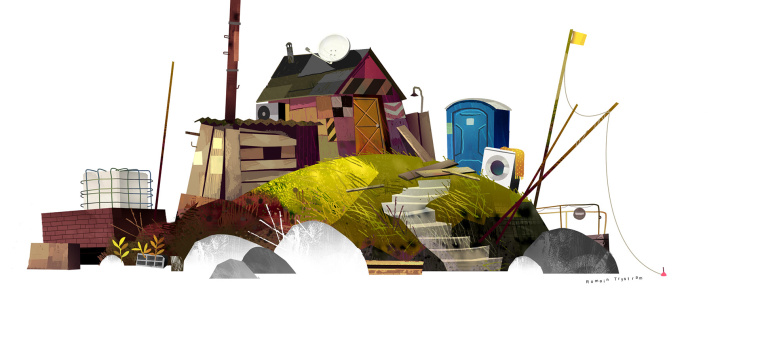 上海設計公司欣賞：后院立體矢量插畫設計