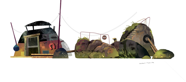 上海設計公司欣賞：后院立體矢量插畫設計