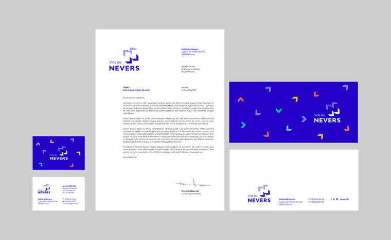 Nevers 城市品牌形象設計-logo設計vi設計