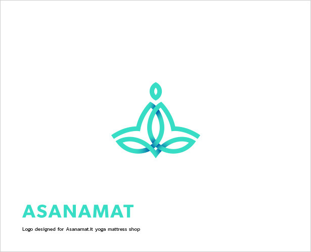 上海logo設(shè)計(jì)：28個(gè)現(xiàn)代和負(fù)空間標(biāo)志logo設(shè)計(jì)-瑜伽logo