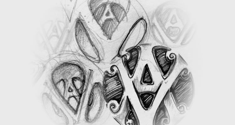 AV徽標(biāo)logo設(shè)計(jì)草圖-上海logo設(shè)計(jì)公司