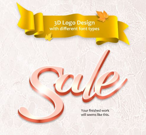 在photoshop中的3d logo教程