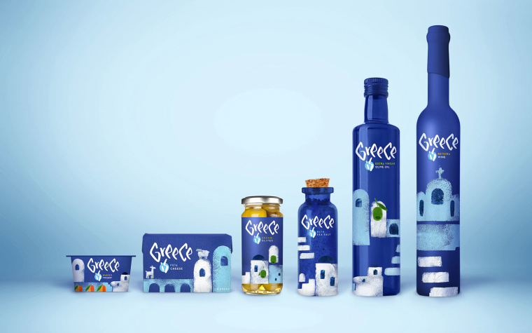 一個(gè)美麗的希臘地方特產(chǎn)食品包裝設(shè)計(jì)概念：送你去希臘的陽光島
