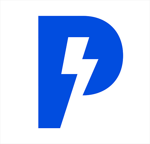 電動(dòng)汽車技術(shù)公司Protean Electric 企業(yè)logo設(shè)計(jì)，閃電字母P