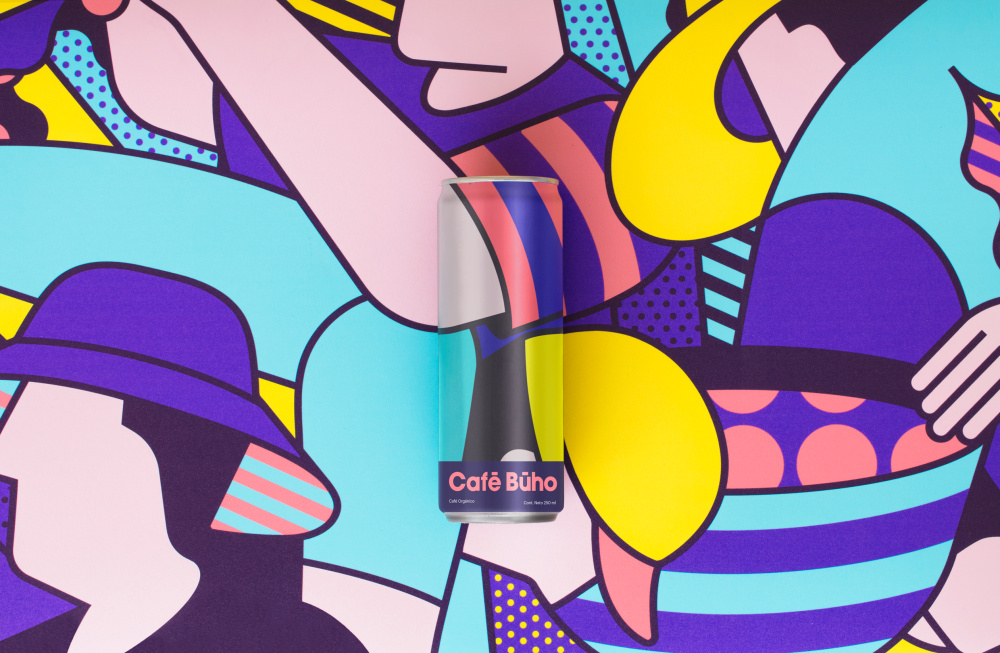 Cafe Buho 咖啡店品牌形象設(shè)計包裝設(shè)計，城市藝術(shù)和街頭漫畫風(fēng)格