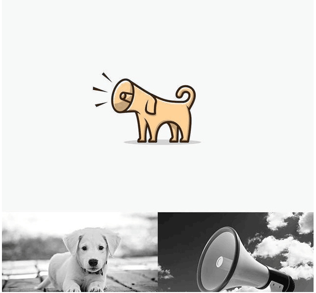 logo設(shè)計(jì)過程圖示揭示logo設(shè)計(jì)靈感-喇叭小狗logo設(shè)計(jì)靈感 logo設(shè)計(jì)過程圖示揭示logo設(shè)計(jì)靈感-喇叭小狗logo設(shè)計(jì)靈感
