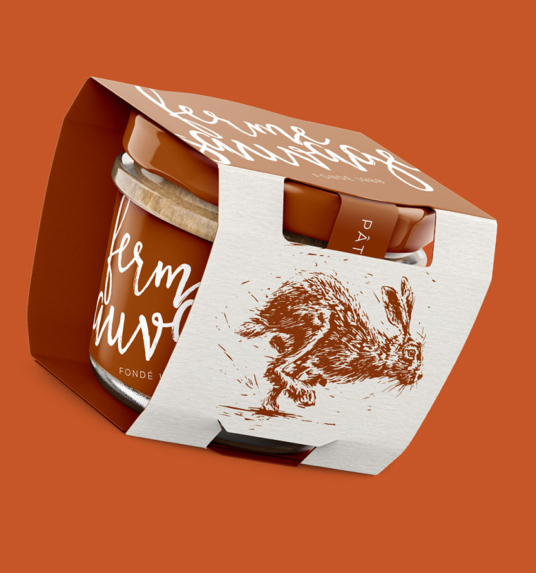 法式Paté肉醬包裝設(shè)計(jì)，運(yùn)用生動(dòng)的兔子插畫設(shè)計(jì)