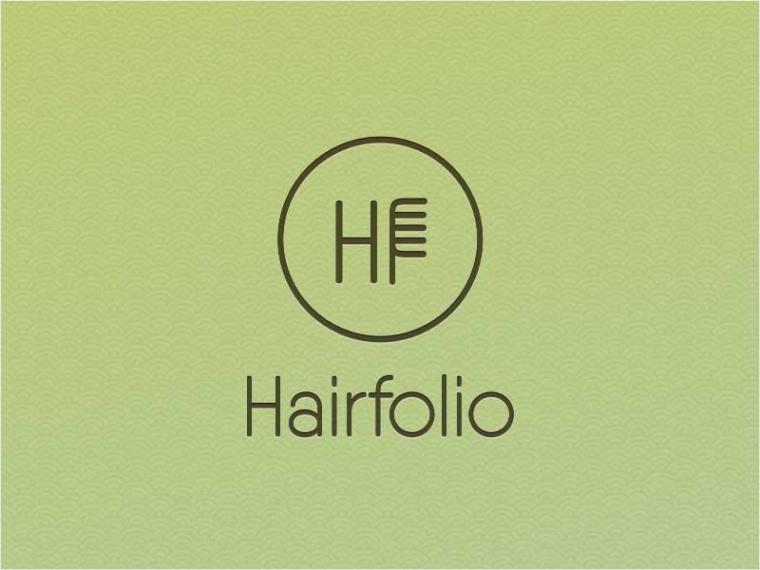 HF美發(fā)沙龍標(biāo)志設(shè)計(jì)