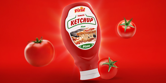 簡(jiǎn)潔又有個(gè)性的Vital ketchup番茄醬包裝設(shè)計(jì)瓶形設(shè)計(jì)