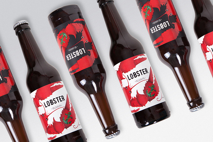 新人類啤酒包裝標簽設計“龍蝦”插畫篇-上海包裝設計公司