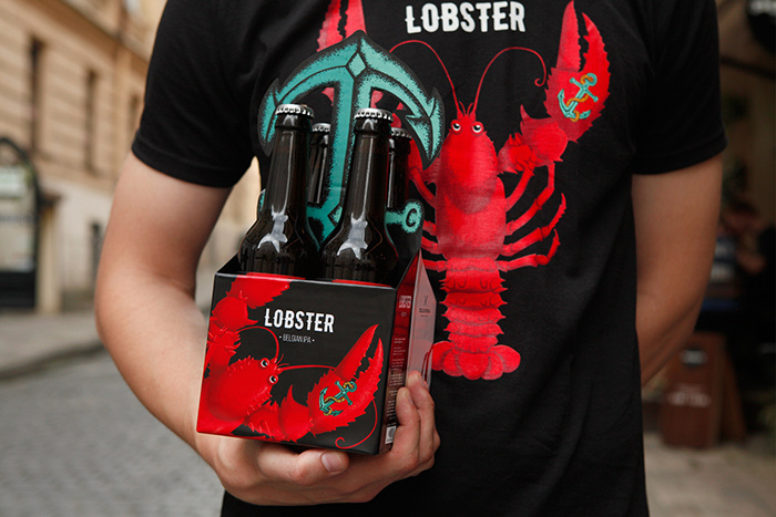 新人類啤酒包裝標簽設計“龍蝦”插畫篇-上海包裝設計公司