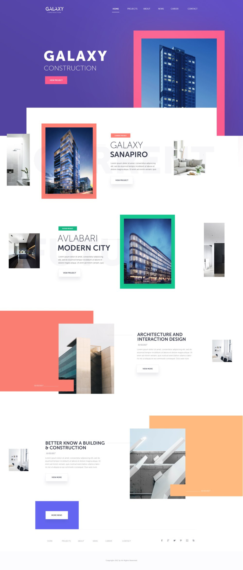 最佳建筑網(wǎng)站設計-銀河建設