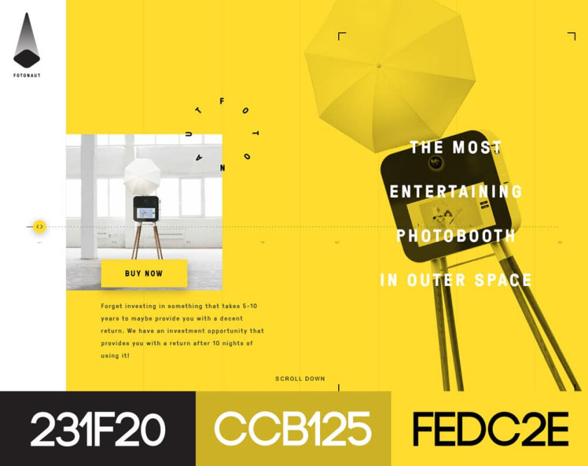 具有配色方案的現(xiàn)代網(wǎng)頁(yè)設(shè)計(jì)-Fotonaut