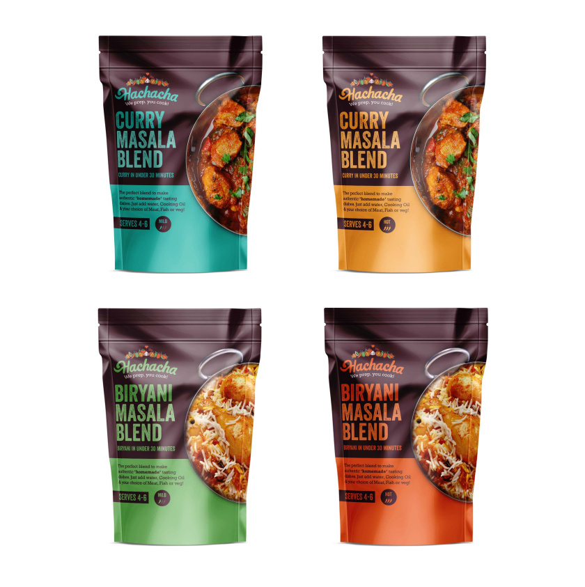 Hachacha咖喱調(diào)料包裝設(shè)計，完美的超酷配色